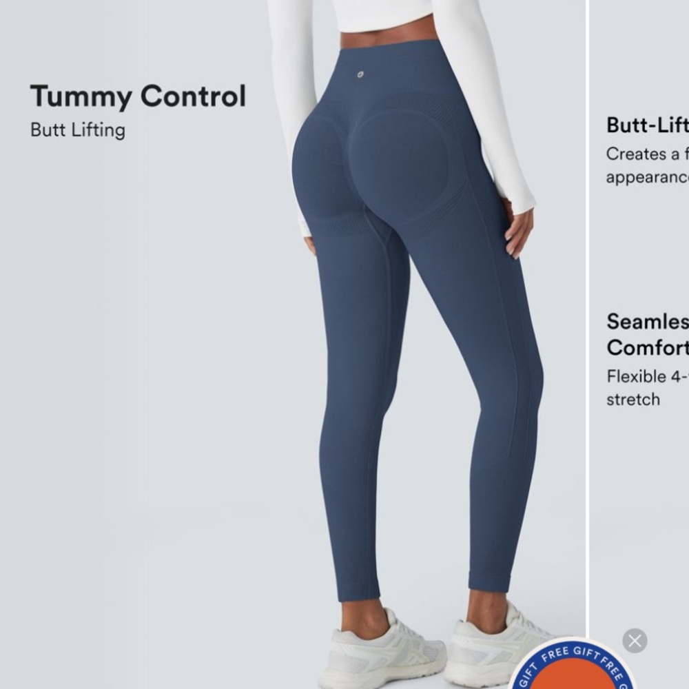 Seamless Flow High Waisted Tummy Control Butt Lifting 7/8 Yoga Leggings